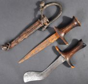 TWO ORIGINAL AFRICAN TRIBAL / ETHNIC DAGGERS