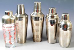 COLLECTION OF RETRO VINTAGE COCKTAIL SHAKERS