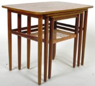 MID CENTURY DANISH TEAK WOOD NEST OF TABLES