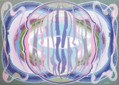 F BLANCHE CAINS - MID 20TH CENTURY GOUACHE ABSTRACT PAINTING