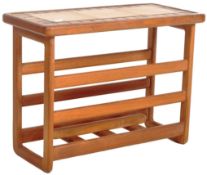 RETRO VINTAGE 1960'S TEAK WOOD TILE TOP COFFEE TABLE