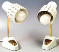 PAIR OF ORIGINAL RETRO VINTAGE MID 20TH CENTURY DESK LAMPS