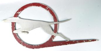 ORIGINAL 1950'S GREYHOUND BUSES METAL MOTORING SIGN