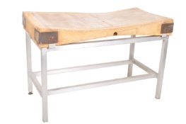 LARGE VINTAGE MID 20TH CENTURY BUTCHERS BLOCK / KITCHEN ISLAND