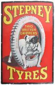 STEPNEY TYRES - PORCELAIN ENAMEL ADVERTISING SIGN