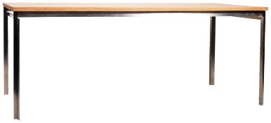 MANNER OF FLORENCE KNOLL - LARGE AMERICAN WALNUT DINING TABLE