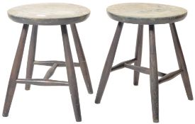 NESTO OF SWEDEN - PAIR OF RETRO MID 20TH CENTURY STOOLS