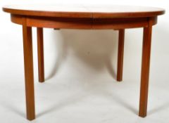 MID CENTURY 1960'S DANISH TEAK EXTENDABLE DINING TABLE