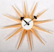 AFTER GEORGE NELSON - CONTEMPORARY STARBURST CLOCK
