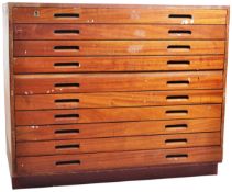RETRO VINTAGE 1960'S TEAK ENGINEERS PLAN CHEST