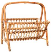 RETRO VINTAGE 1960'S BAMBOO MAGAZINE RACK