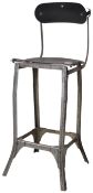 RETRO VINTAGE 1950;S INDUSTRIAL FACTORY MACHINIST CHAIR