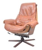 GOTE MOBLER - MID CENTURY SWEDISH SWIVEL EASY LOUNGE ARMCHAIR