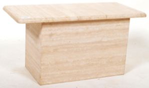 CONTEMPORARY ITALIAN TRAVERTINE STONE COFFEE TABLE