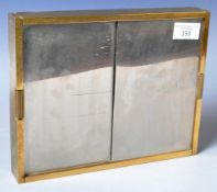 RETRO VINTAGE MIRRORED & BRASS CIGARETTE BOX