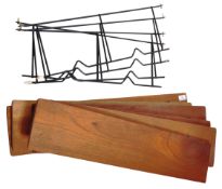 RETRO VINTAGE 1960'S TEAK WALL MOUNTED SHELVING SYSTEM