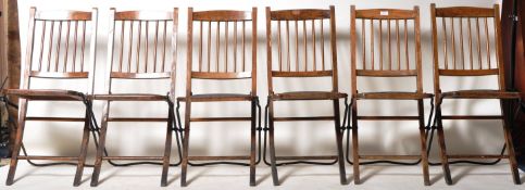 DAVISTA - SET OF 1920'S INDUSTRIAL OK FOLDING HALL CHAIRS