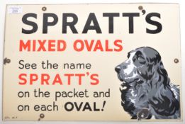 SPRATT'S MIXED OVALS 1950'S ENAMEL ADVERTISING SHOP SIGN