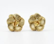 PAIR OF GEORGES LENFANT 18T GOLD CUFFLINKS