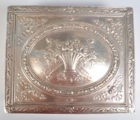FRENCH 19TH CENTURY SILVER REPOUSSE BOX