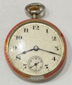 1920'S ROLEX GUILLOCHE ENAMELLED FOB / POCKET WATCH