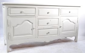 1930’S WHITE PAINTED SHABBY CHIC SIDEBOARD/ DRESSER BASE