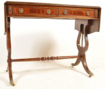 20TH CENTURY REGENCY REVIVAL MAHOGANY INLAID SOFA TABLE