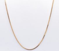 9CT GOLD BOX LINK NECKLACE CHAIN