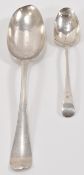 GEORGE II SILVER TABLE SPOON & 19TH CENTURY SILVER SPOON