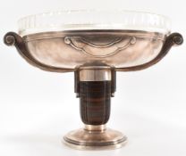 ART DECO SILVER PLATED TABLE CENTRE PIECE TAZZA