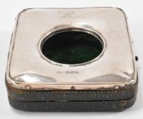 EDWARDIAN SILVER LIDDED WATCH CASE