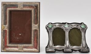 PAIR OF SILVER ART NOUVEAU PHOTO FRAMES