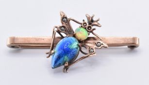 VICTORIAN OPAL & SEEDPEARL BAR BROOCH