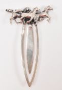 SILVER HORSE BOOK FINIAL