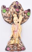 1940S HOBÉ ASIAN LADY BROOCH PIN