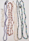 GROUP OF SIX CULTURED PEARL NECKLACES