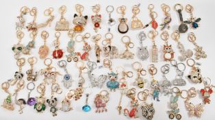 LARGE COLLECTION OF CRYSTAL SET TJC KEYRINGS
