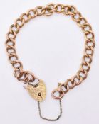 9CT GOLD CURB LINK BRACELET