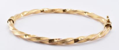 9CT GOLD TWIST BANGLE BRACELET