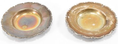 PAIR OF CARRS OF SHEFFIELD SILVER TRINKET DISHES