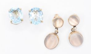 TWO PAIRS OF 9CT GOLD EARRINGS