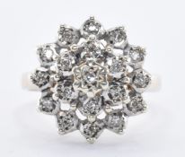 HALLMAKED 9CT GOLD & DIAMOND CLUSTER RING