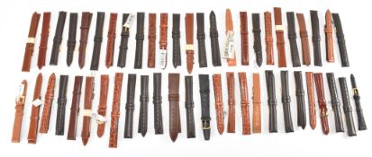 ASSORTMENT OF LEATHER WATCH STRAPS