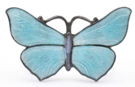 SILVER & ENAMEL BUTTERFLY RING