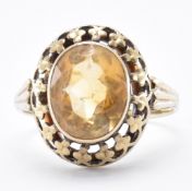 9CT GOLD & CITRINE RING