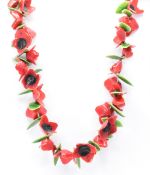 1930S POPPY COLLAR NECKLACE