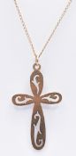 HALLMARKED 9CT GOLD CRUCIFIX PENDANT