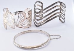 ASSORTMENT OF THREE SILVER BRACELETS