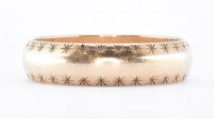 HALLMARKED 9CT GOLD ENGRAVED BAND RING