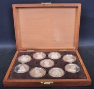 THE BIRMINGHAM MINT - QUEENS OF BRITISH ISLES - 9 SOLID STERLING SILVER MEDALS